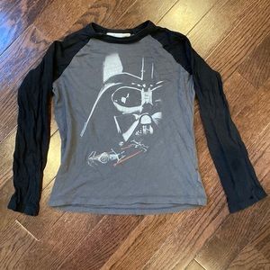 Gap Kids + Junk Food Star Wars Darth Vader baseball tee size 6-7